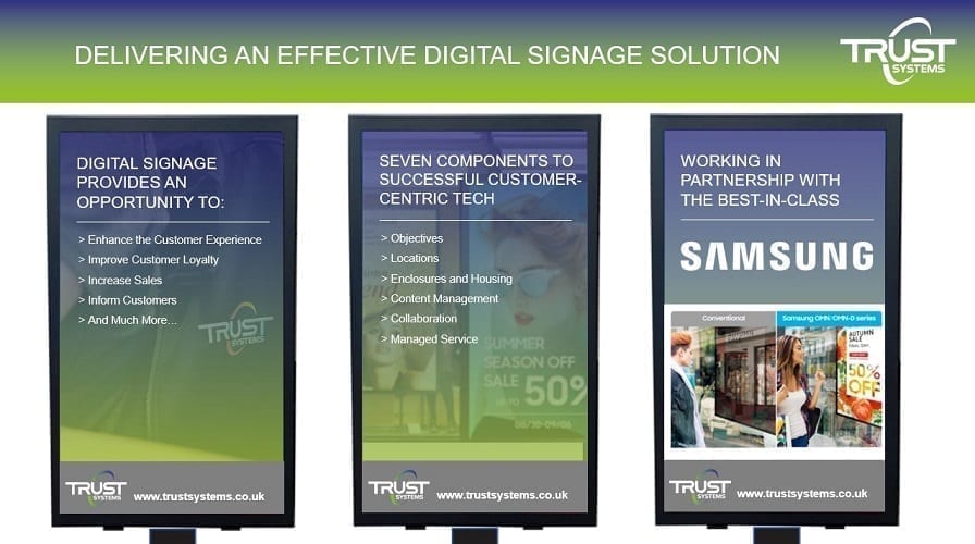 An effective digital signage solution - Trust Systems